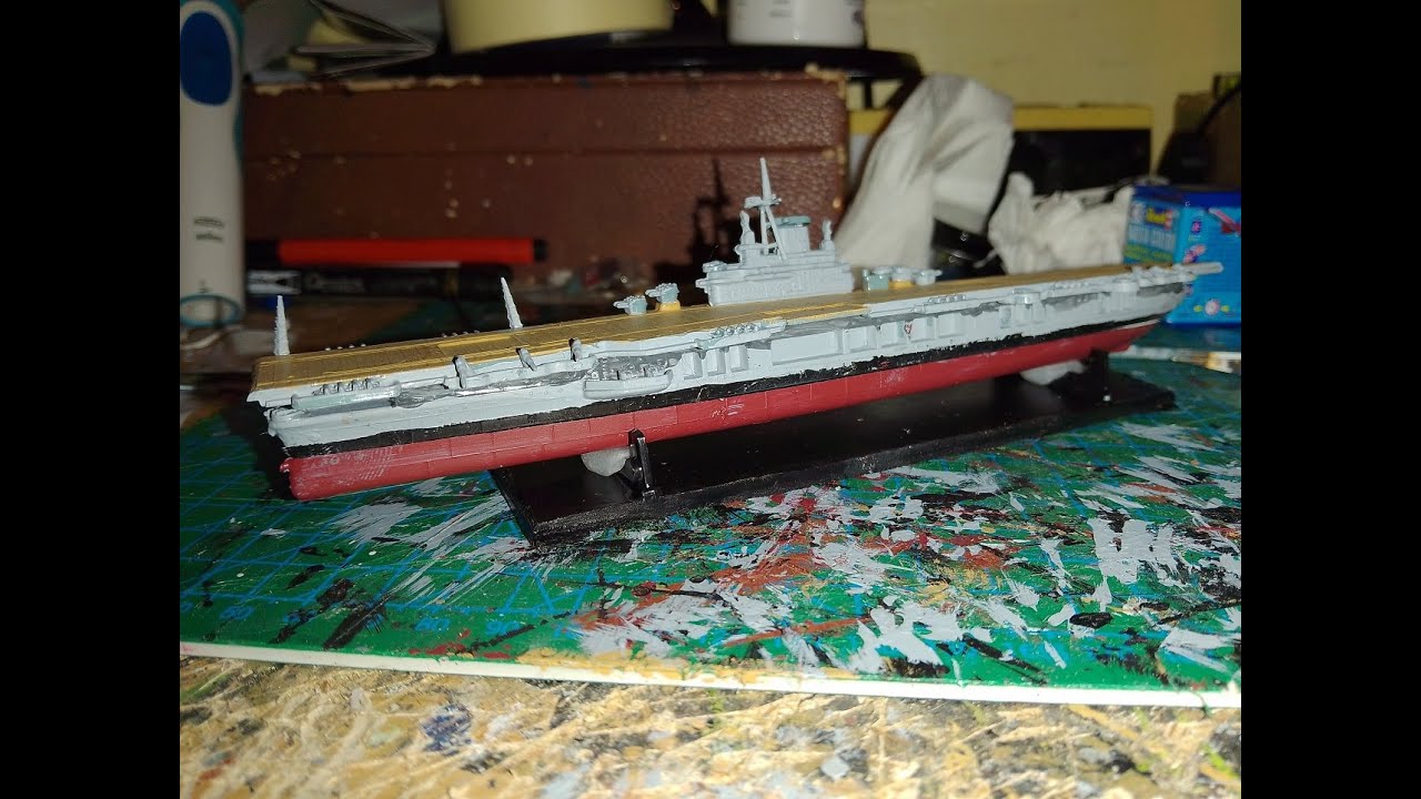 TheDelta42's tweet card. Pyro - 1/1200 - US Navy Aircraft Carrier - USS Yorktown CV-10 - Model...
