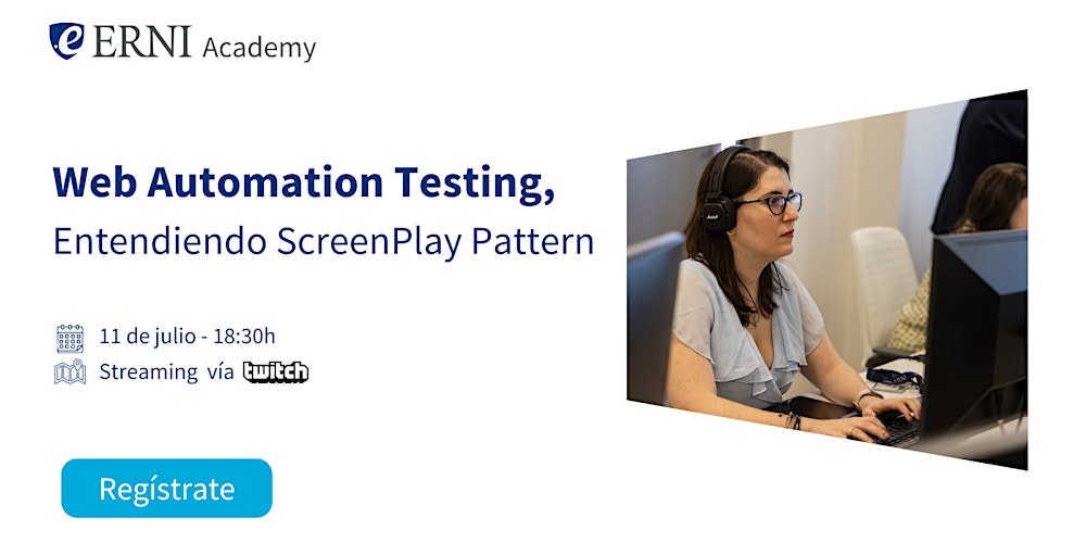 ERNI's tweet card. Web Automation Testing, Entendiendo ScreenPlay Pattern.