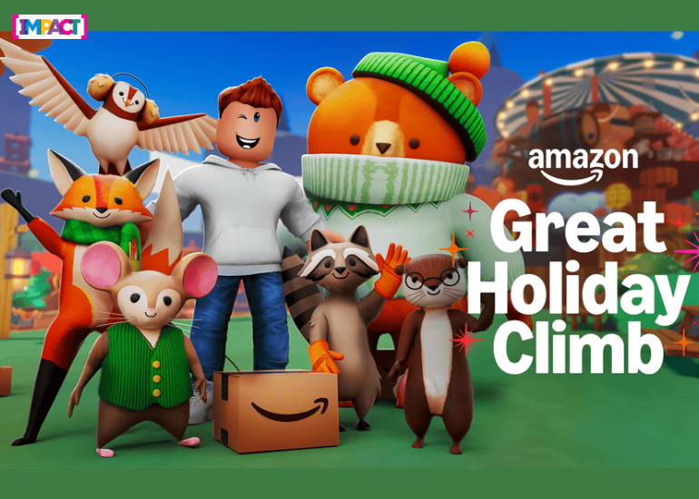 Robloxlabo's tweet card. US players can now buy real Amazon holiday gifts in Roblox via Amazon Anywhere, the first real-world e-commerce shop on the platform