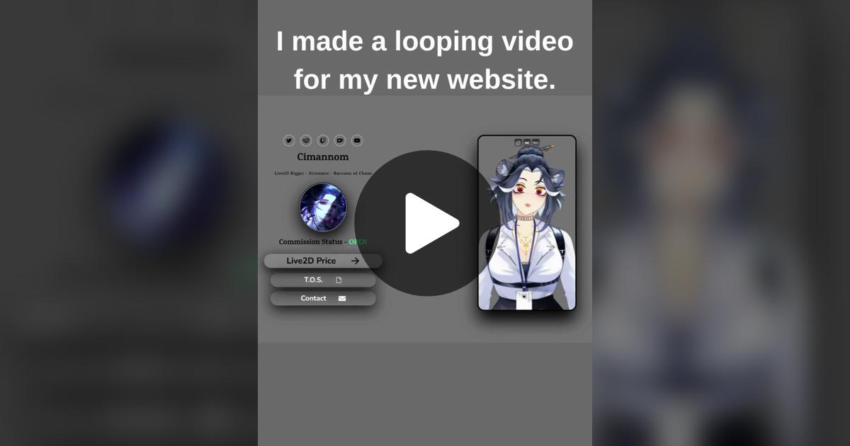 1_cimannom_1's tweet card. Уподобайки: 75, коментарі: 4. «New tutorial! Simple Animation in VtubeStudio and Live2DCubism COMM OPEN»