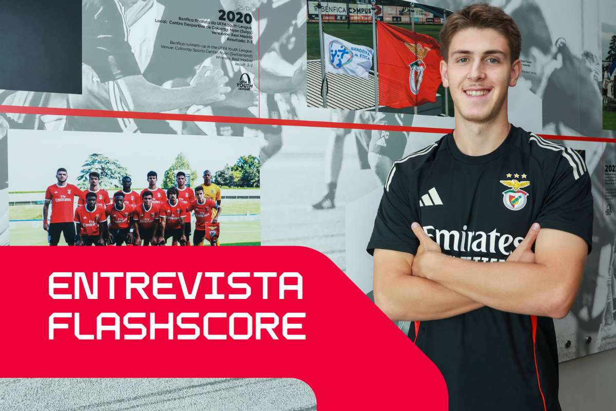 FlashScorePT's tweet card. João Fonseca, defesa do Benfica, é já um dos exemplos de sucesso da formação do clube encarnado. Começou no Recreio Desportivo de Águeda, antes de rumar ao Centro de Formação e Treino (CFT) do...
