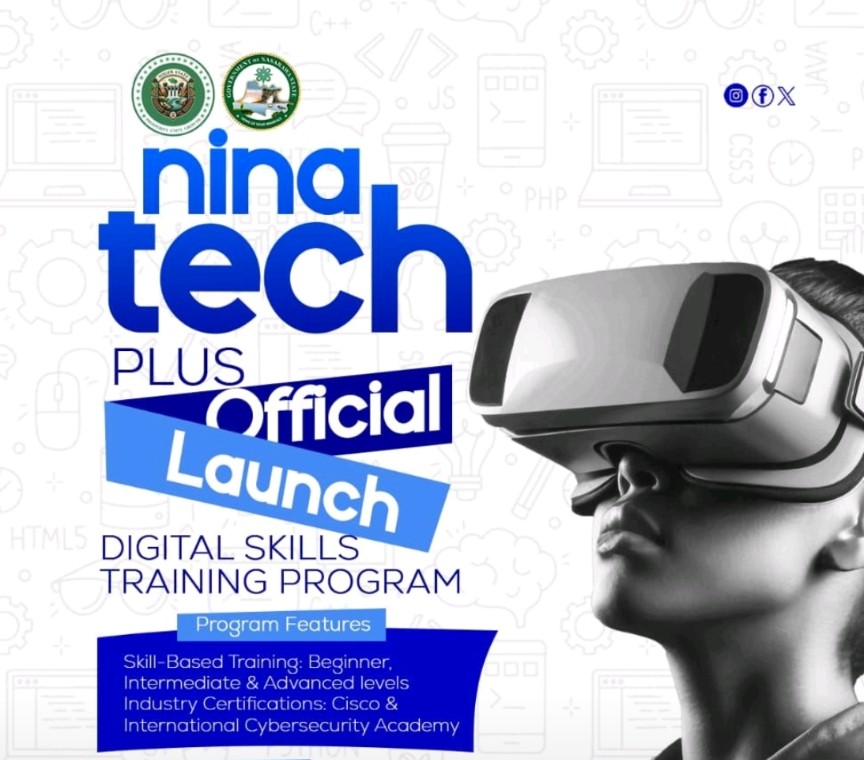 TechHausa's tweet card. Jihohin Nasarawa da Niger Sun Kaddamar da Shirin NINA TECH Don Horas da Matasa Kan Fasahar Sadarwa