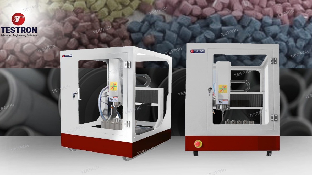 Testrongroup's tweet card. Boost precision and efficiency in pipe testing labs with a Specimen Milling Machine.