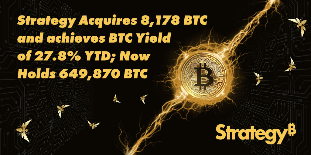 Strategy's tweet card. November 17, 2025