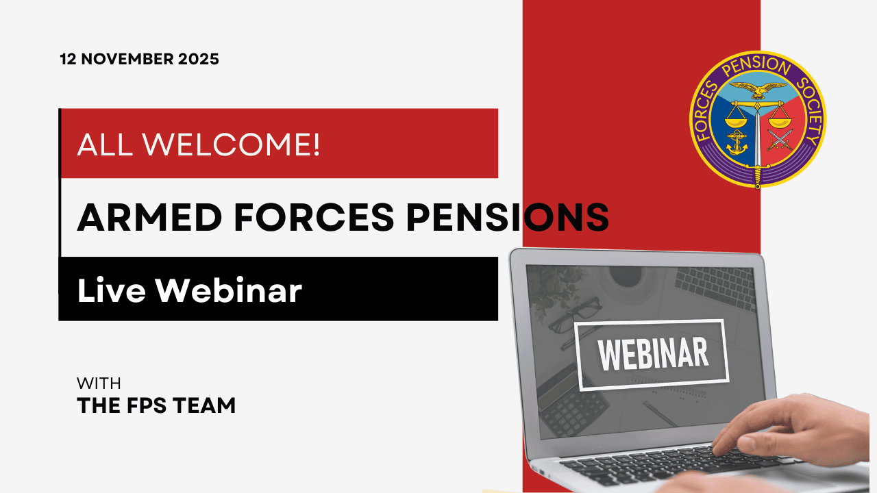 ForcesPensions's tweet card. You're Invited to our Live Armed Forces Pensions Webinar