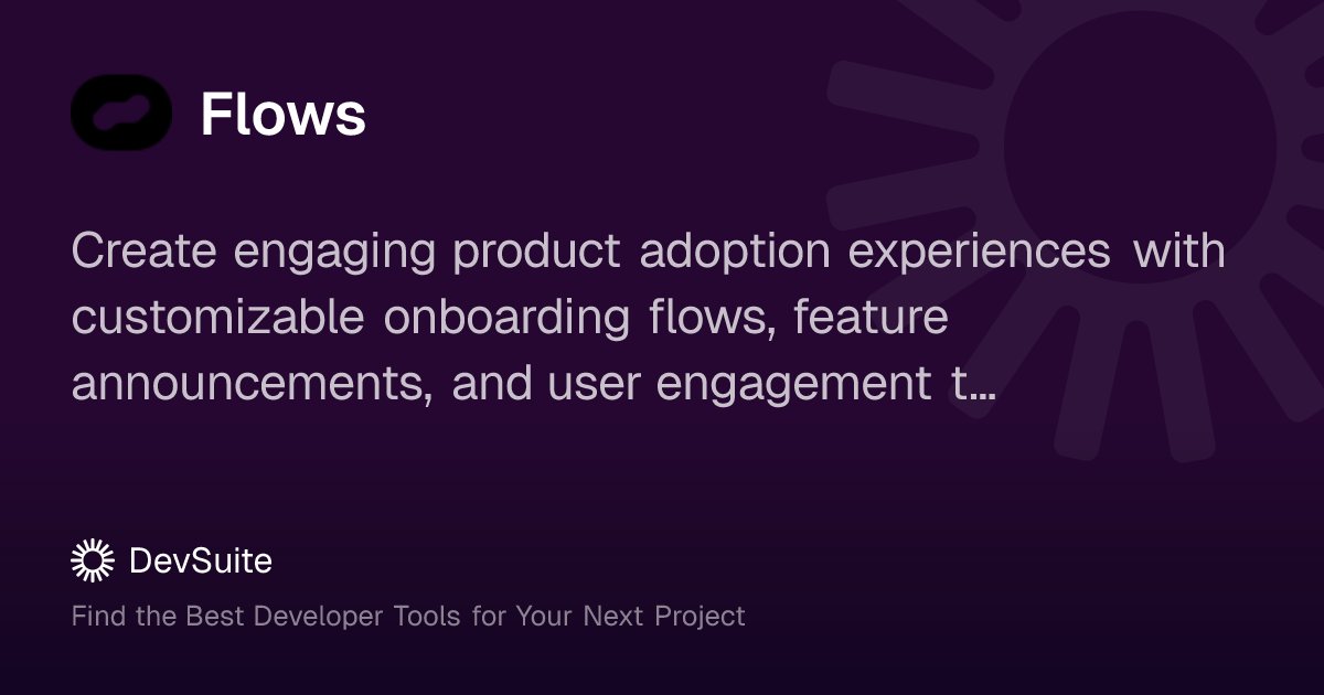 devsuiteco's tweet card. Create engaging product adoption experiences with customizable onboarding flows, feature announcements, and user engagement tools. No developer required.