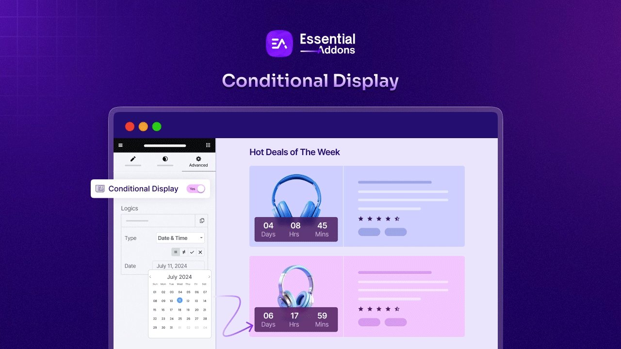 EssentialAddons's tweet card. Essential Addons Elementor Conditional Display extension can change your web design, also its features, benefits, and other use cases.