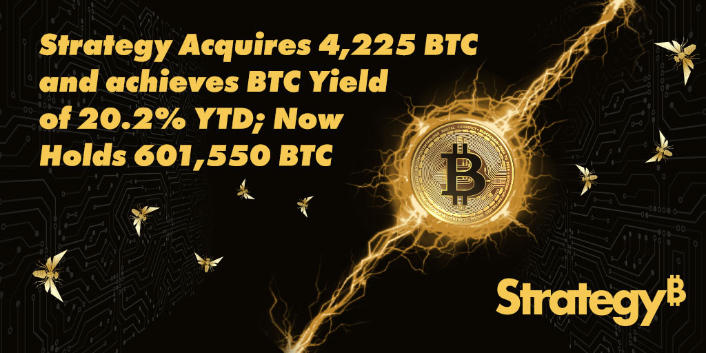 saylor's tweet card. July 14, 2025