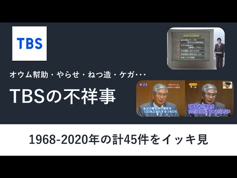 moku_datageek's tweet card. 【不祥事】オウム幇助・やらせ・ねつ造・ケガなんでもありなTBS【1968年から2020年の全45件をイッキ見】