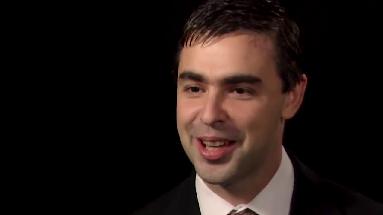 thinking_dave's tweet card. Larry Page and Sergey Brin interview on Starting Google (2000)