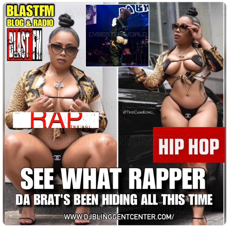 BlastFM_Blogs's tweet card. 'HOLD UP JUST A MINUTE'!...  All this time rapper Da Brat has been hiding her curvy body underneath all them baggy clothes Blow out
