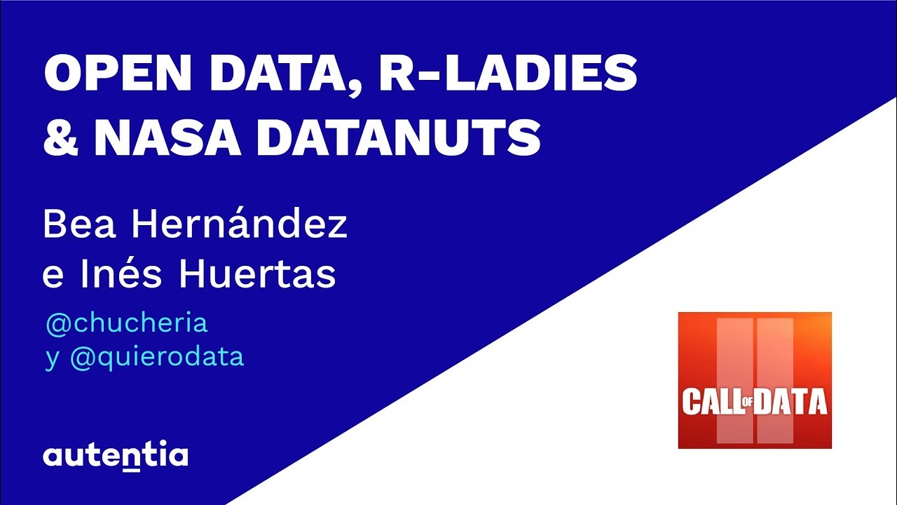 ptobarra's tweet card. Open Data, R-Ladies & Nasa Datanauts - Bea Hernández e Inés Huertas