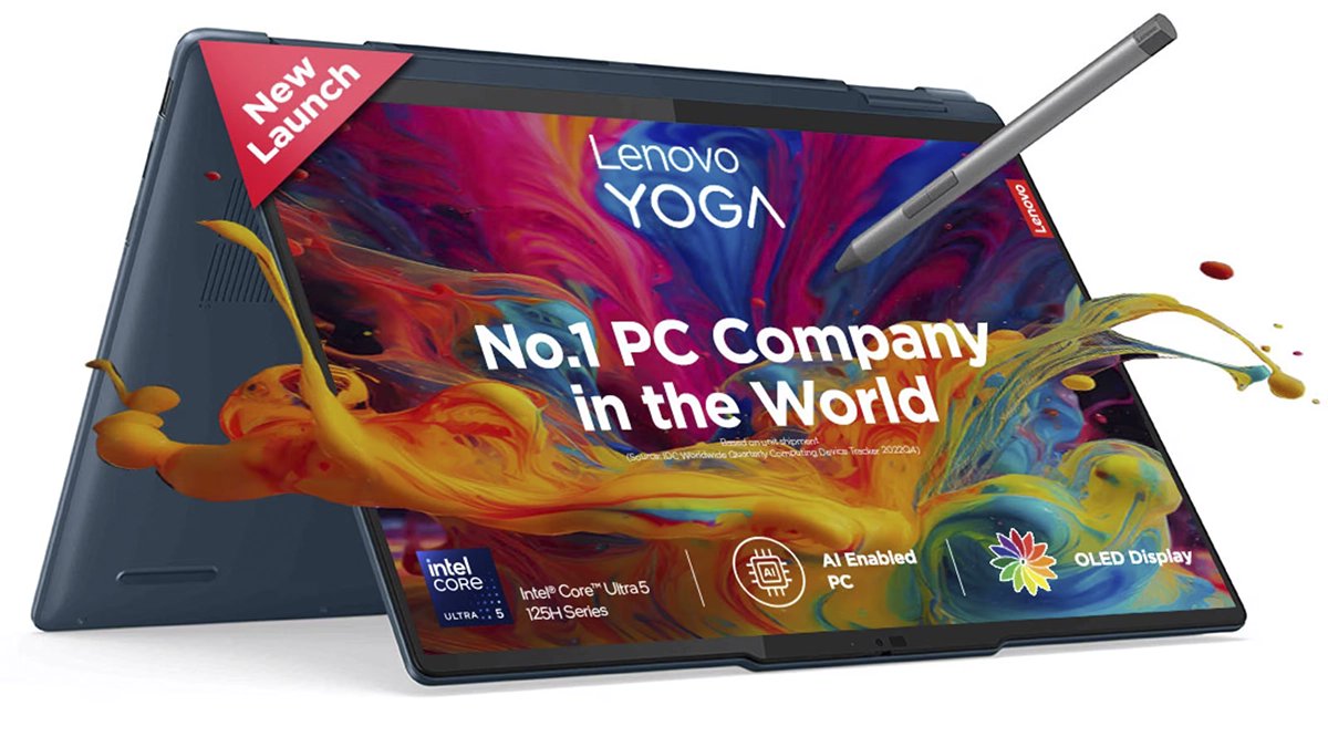 thetechuser_com's tweet card. The Lenovo Yoga 7 2-in-1 laptop, powered by the Intel Core Ultra 5 125H processor, is a versatile and powerful device designed for both productivity and
