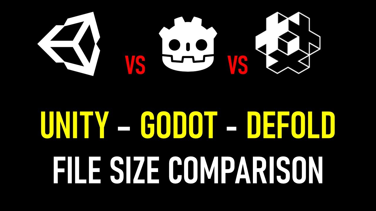Asatte235's tweet card. Unity vs Godot vs Defold! Game Engine Comparison (File Size Compari...