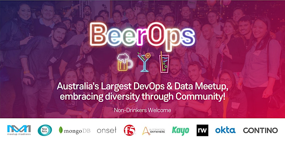 sydkubernetes's tweet card. IT'S BACK!!! BeerOps – Australia’s Largest DevOps & Data Meetup, embracing diversity through community!“By registering for this event you agree to have your details shared with organisers and...