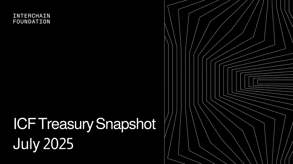 interchain_io's tweet card. The Interchain Foundation follows up today with the latest installment of its monthly treasury snapshot updates, as per the latest…
