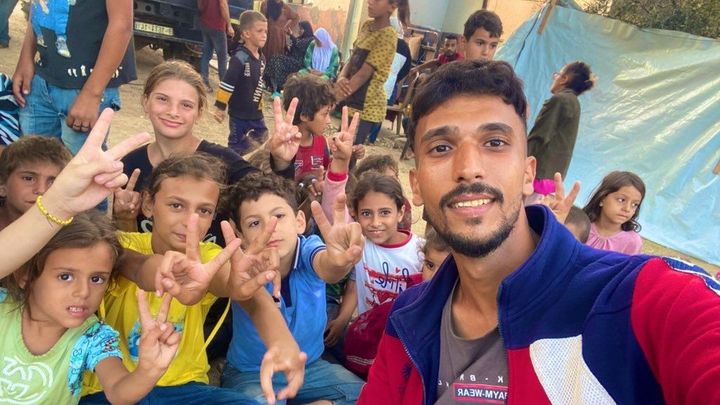 akramsawalm3's tweet card. Please help me to help my friend in Gaza. I'm Kate, I live in the UK and I'm honoured to b… Kate Thomson needs your support for Akram in Gaza needs your help