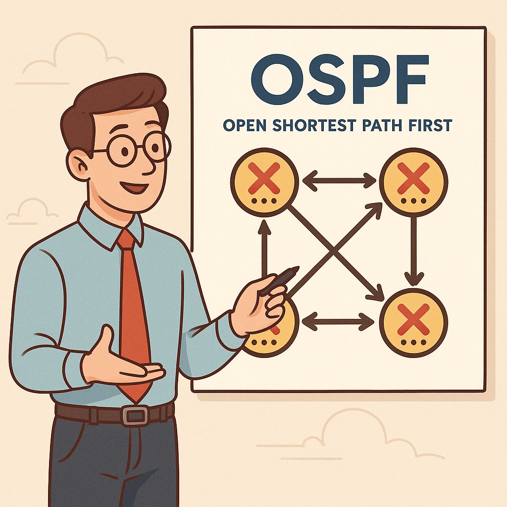 ClouDNS's tweet card. OSPF (Open Shortest Path First) is a link-state routing protocol designed for routing IP packets within a single Autonomous System (AS).