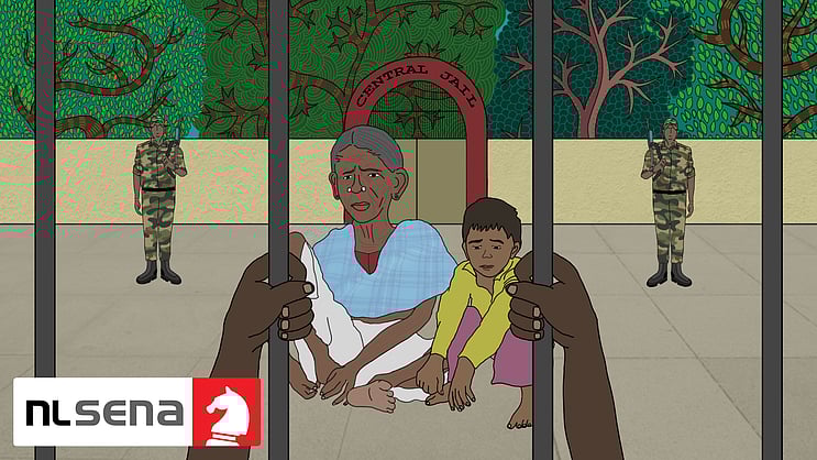 newslaundry's tweet card. A village of women and children: How most of Burkapal's men came to be jailed without trial