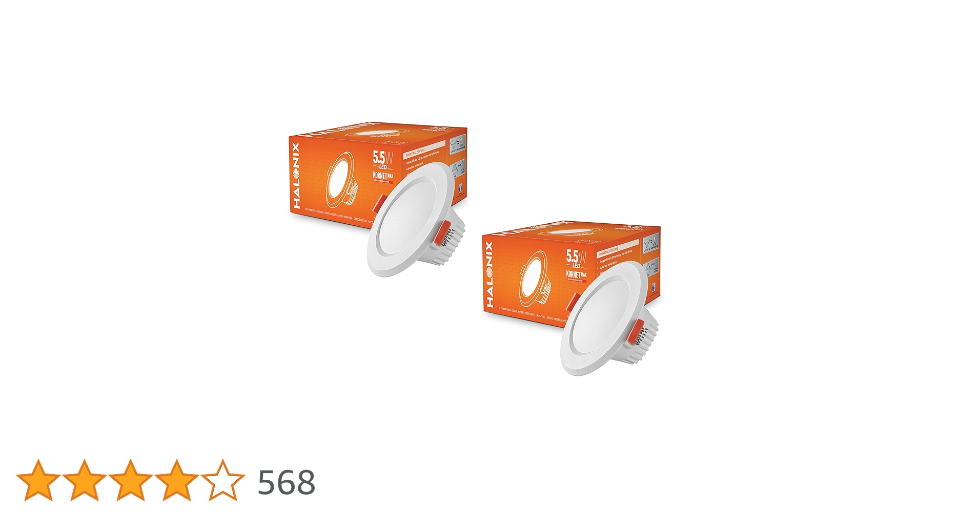 PromoCouponsInd's tweet card. Halonix Kornet 5.5-Watt LED Downlighter (Pack of 2, Cool Day Light)