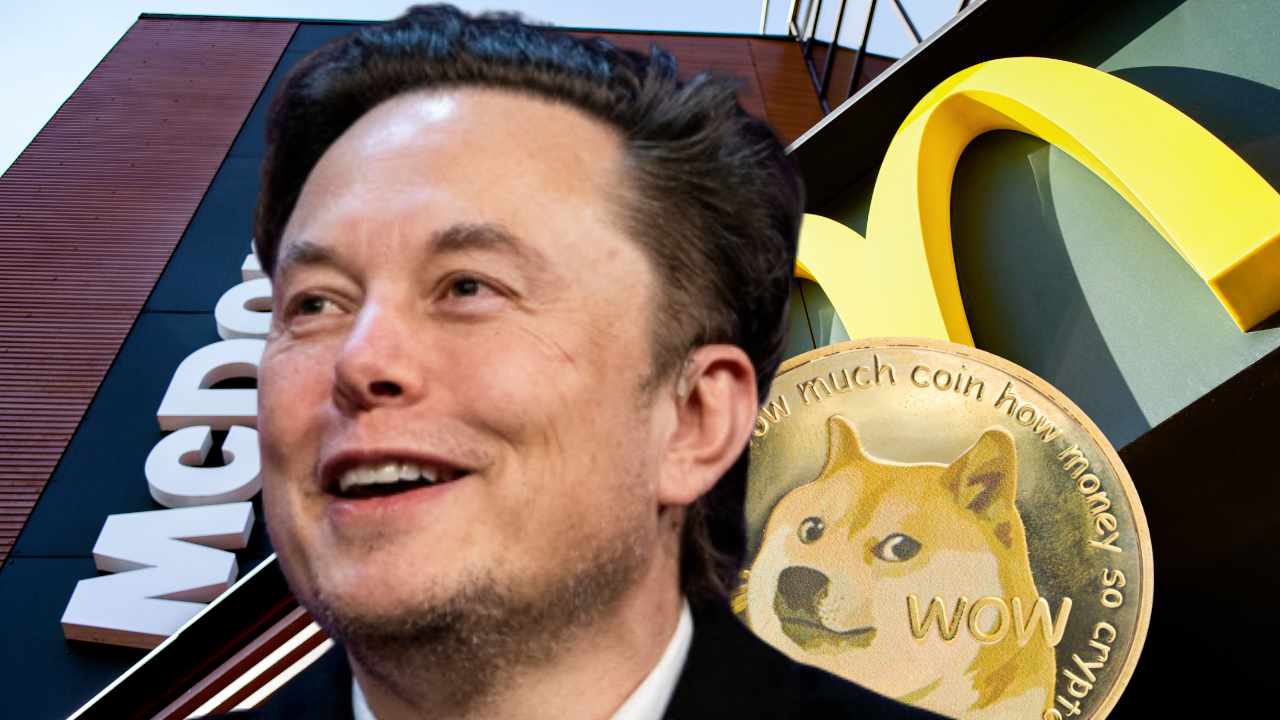 BitcoinNews's tweet card. Elon Musk has reaffirmed his commitment to eat a McDonald’s Happy Meal on TV if the fast food chain accepts dogecoin (DOGE).