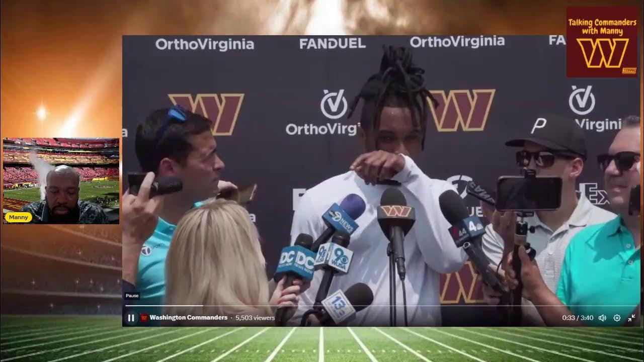 BackrowCommand's tweet card. Washington Commanders OTA Update/Sam Howell looks sharp/Armani...