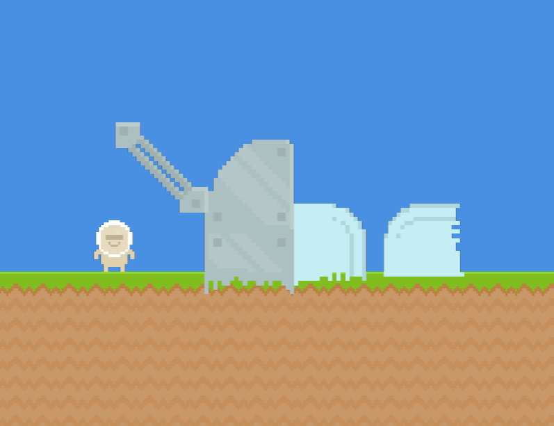 tooltodiyo's tweet card. Game about funny alien chill guy who crashed his UFO and is traveling through map to meet his alien friends Controls WASD or ↑←↓→ - Platformer movement Space - Jump LMB (Left mouse button) - to grow...