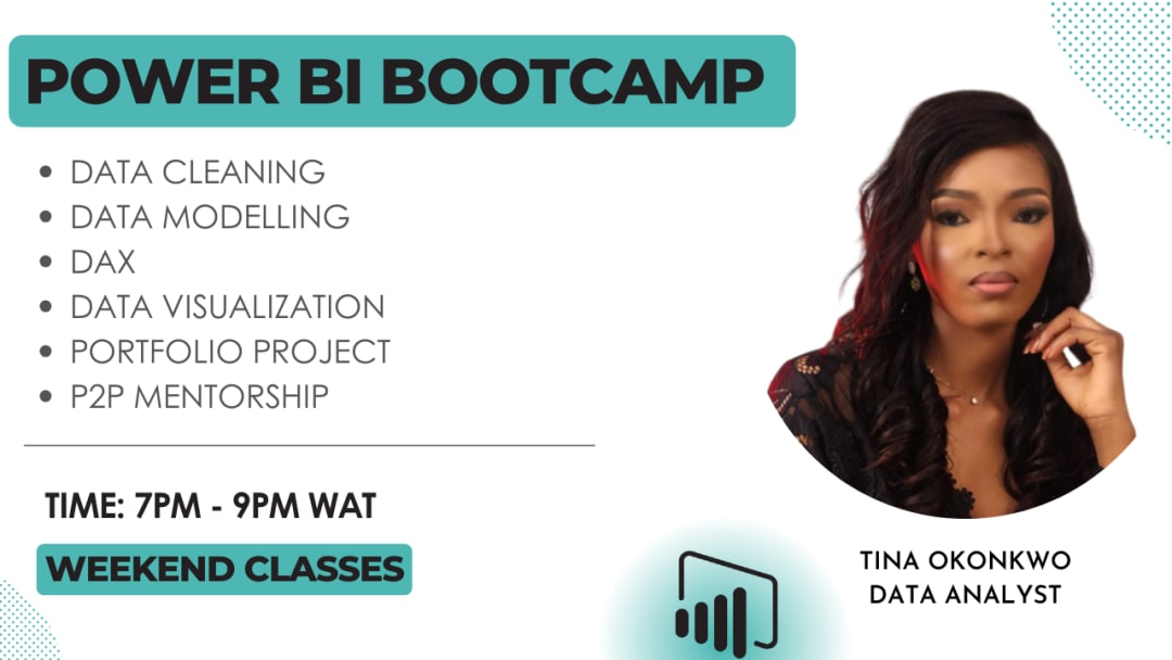 Rita_tyna's tweet card. Join this Power BI Bootcamp and learn how to transform data into powerful insights. In this course, you will master the skills of data analysis, visualization, and reporting using Microsoft Power BI....