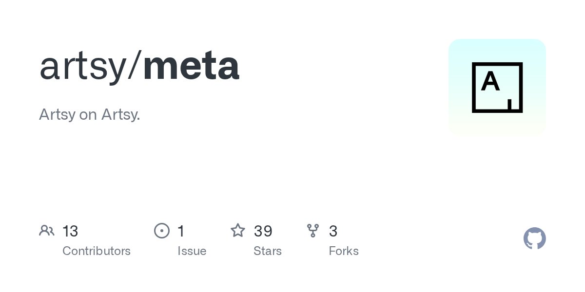 orta's tweet card. Artsy on Artsy. Contribute to artsy/meta development by creating an account on GitHub.