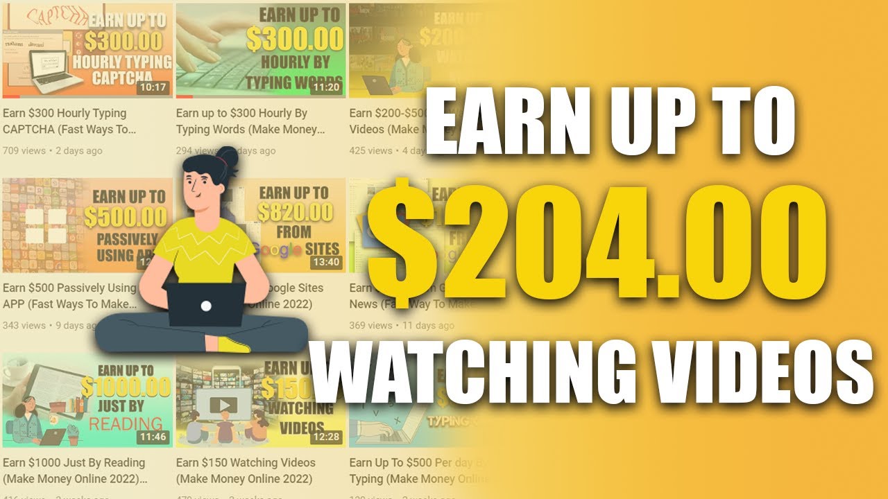 nipaahmed8's tweet card. Earn Over $204 A Day Watching Videos Online 2023 (Fast Ways To Make...