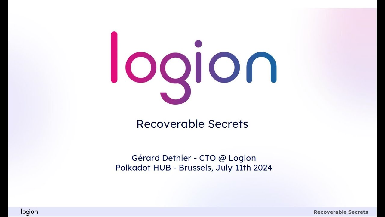 logion_network's tweet card. Recovery Secret - Polkadot decoded 2024
