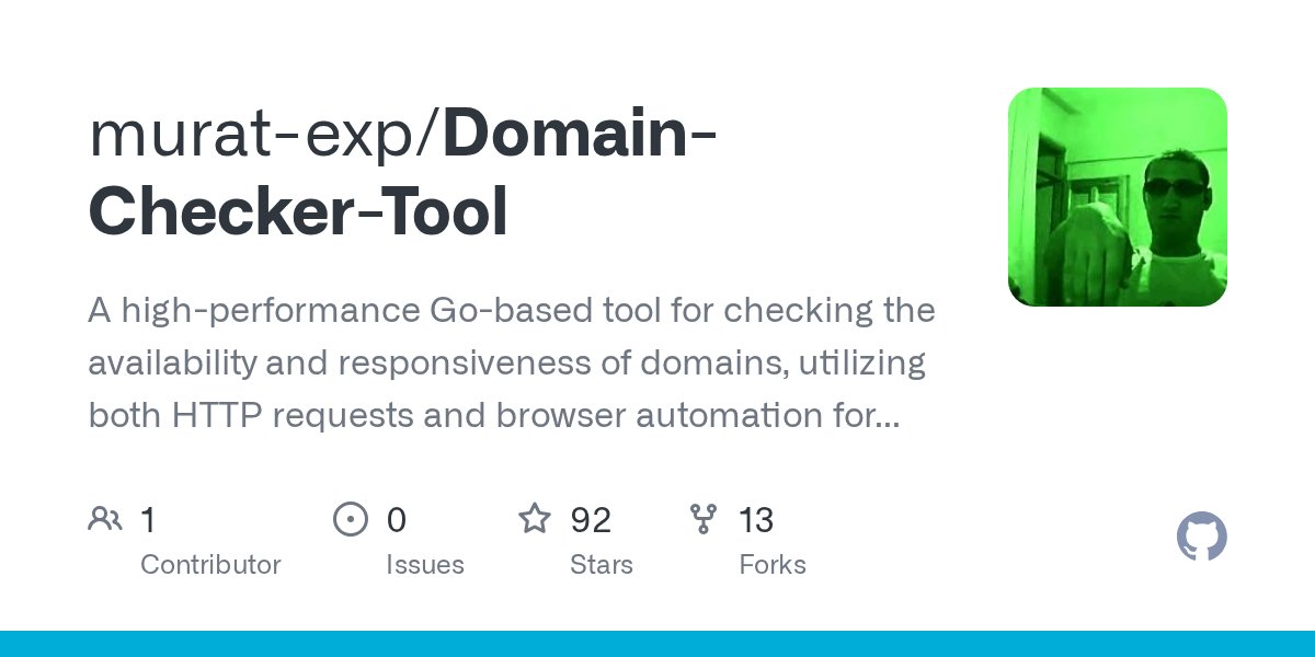 NarekHakobyan's tweet card. A high-performance Go-based tool for checking the availability and responsiveness of domains, utilizing both HTTP requests and browser automation for comprehensive analysis. - murat-exp/Domain-Chec...