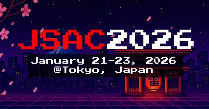 jpcert_ac's tweet card. JSAC is an annual event for security analysts held by JPCERT/CC.