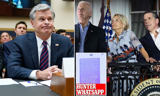 ChrisSa82848005's tweet card. Christopher Wray insisted he is 'absolutely not' working to protect the Biden family as he insisted the agency has not been politicized during a face-off with Republicans.