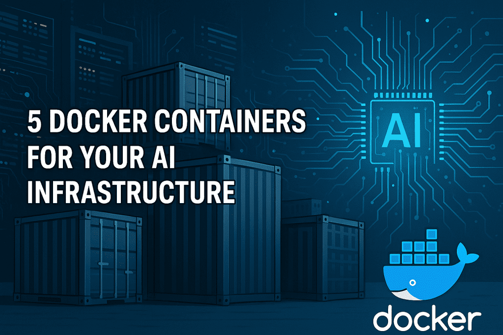 kleenxcoder's tweet card. Below are five of the most useful Docker containers that can help you build a powerful AI infrastructure in 2026, without the need to wrestle with environment mismatches or missing dependencies.