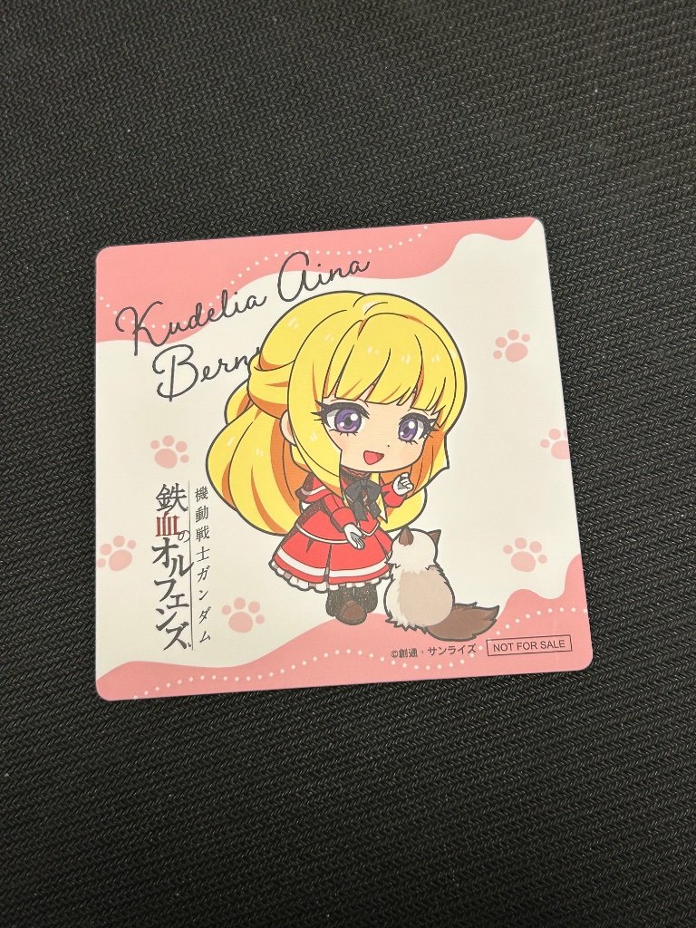 x_meganeco's tweet card. 鉄血のオルフェンズまねきねこコラボのコースターです発送or都内手渡し可
