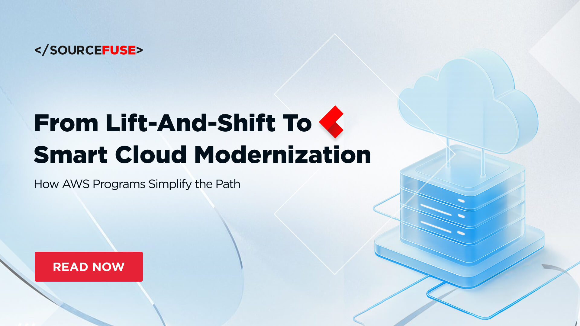 SourceFuse's tweet card. Discover how structured AWS programs simplify cloud modernization, drive up to 50% TCO reduction, and accelerate innovation.