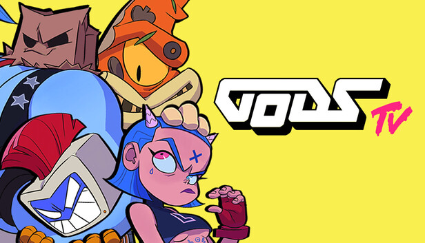 MelbotStudio's tweet card. Smash for Fame in This Madcap 90’s Killfest. Meet a vibrant cast of characters in this frantic action game with zero chill where Gods feed off of fame... And fame is a weapon.