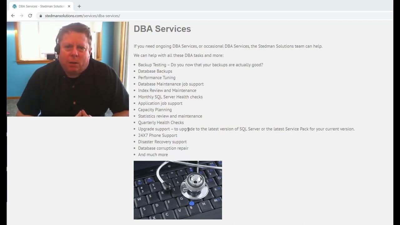 SqlEmt's tweet card. SQL Server Database Administrator Services Stedman Solutions