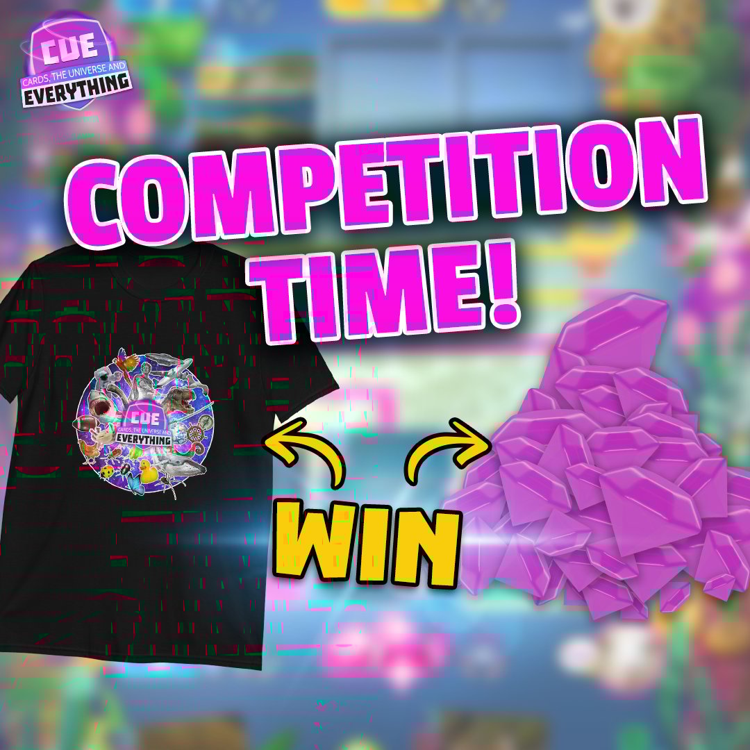 dragodestroyer's tweet card. Competition Time! 🙌 This time we're keeping it simple. Just follow these actions for your chance to win a CUE T-Shirt or gems! ​Make sure you're following @CUE_Cards on Twitter. Retweet our pinned...