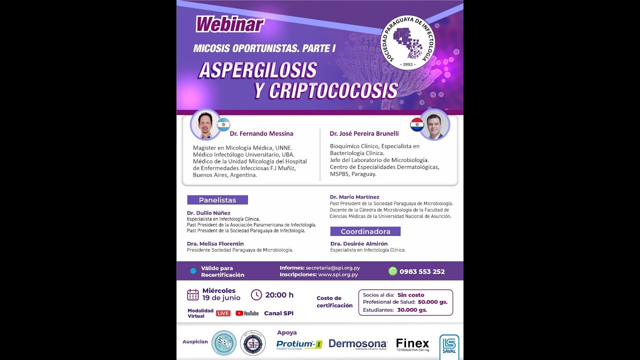 famessina's tweet card. WEBINAR MICOSIS OPORTUNISTAS. PARTE IASPERGILOSIS Y CRIPTOCOCOSIS