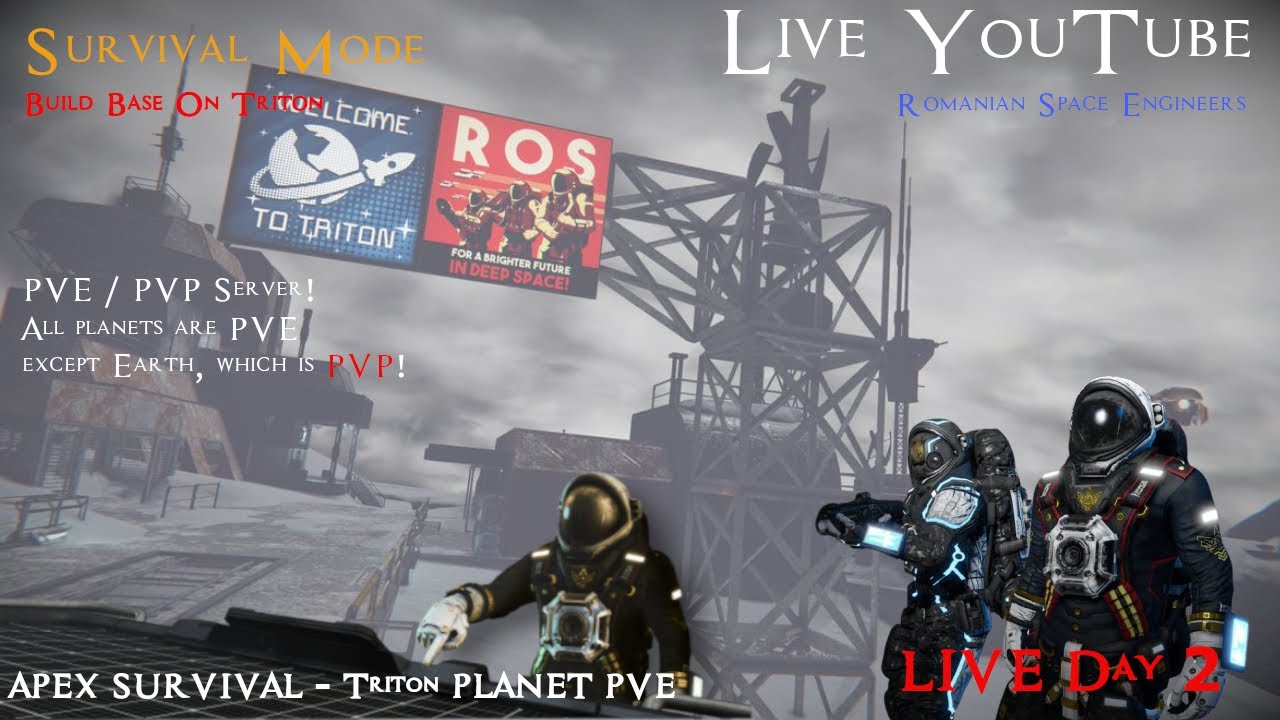 TheDodgeGaming's tweet card. #SpaceEngineers / Build Base On Triton - PVE/PVP! - Survival Day 2
