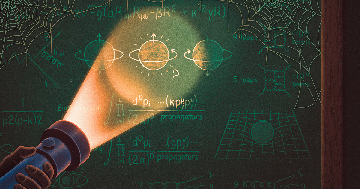 QuantaMagazine's tweet card. Has the secret to understanding gravity been hiding in plain sight for nearly 50 years?