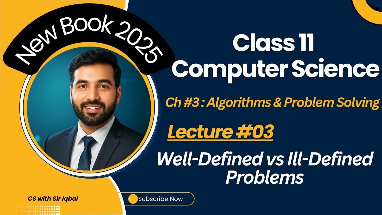 iqbalShaheenPk's tweet card. Well Defined vs Ill-Defined Problems | 1st Year Computer Science |...