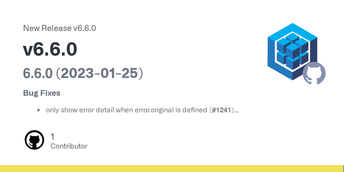 SequelizeJS's tweet card. 6.6.0 (2023-01-25) Bug Fixes only show error detail when error.original is defined (#1241) (8ba4748) Features add support for test files colocated with models (#1187) (6ba32e1)