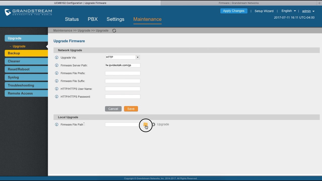 JCMTechnology's tweet card. Grandstream IP PBX - Update IP PBX Firmware - ep105