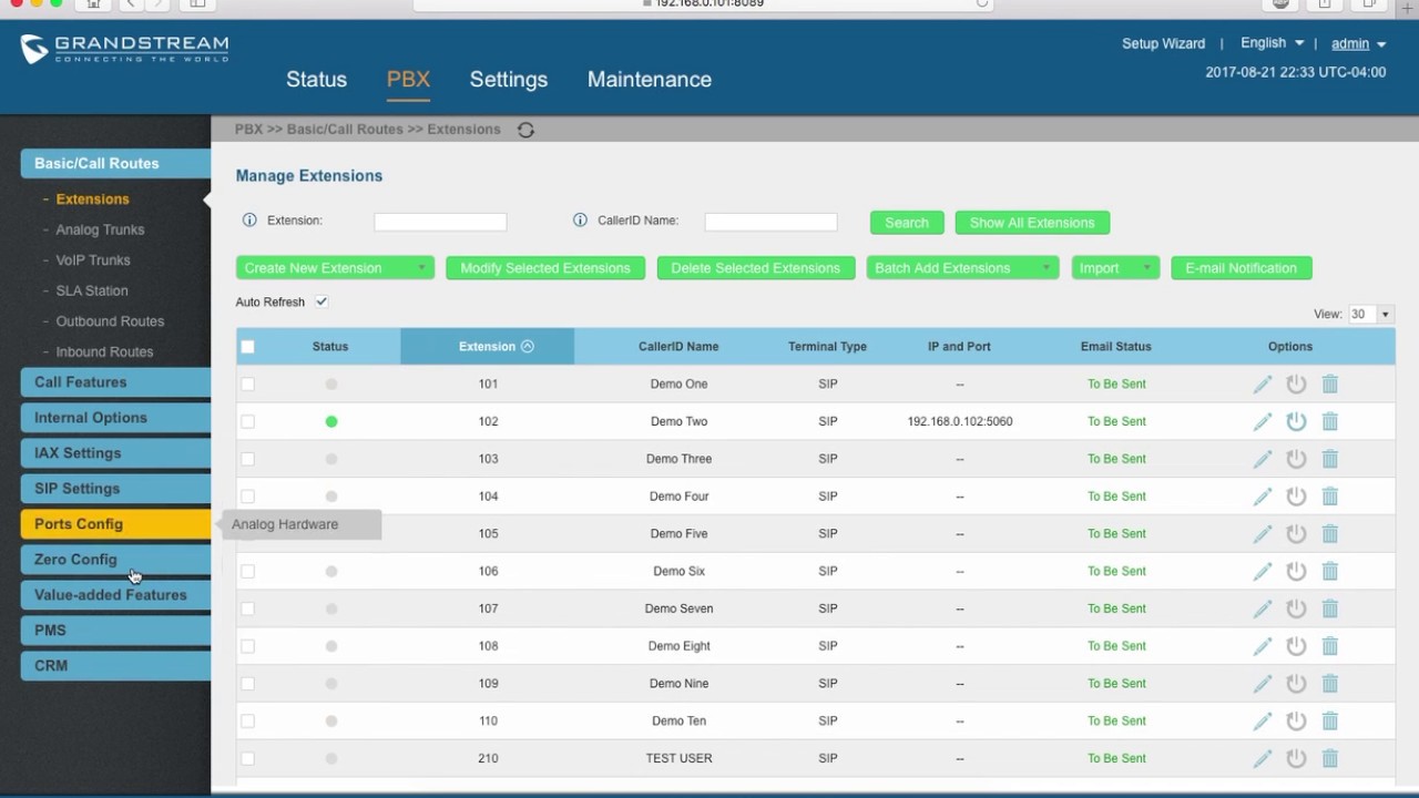 JCMTechnology's tweet card. Grandstream IP PBX - Strong SIP Authentication - ep111