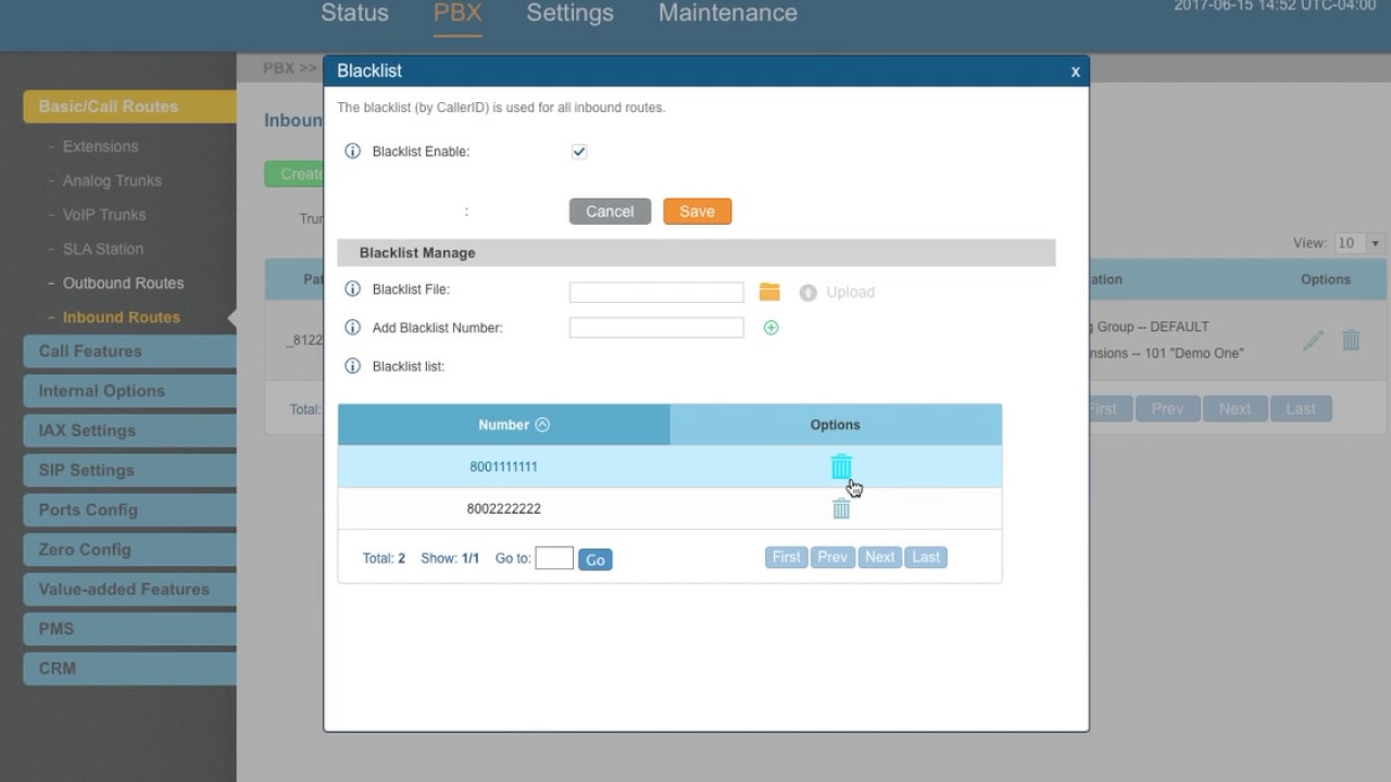 JCMTechnology's tweet card. Grandstream IP PBX - Block Incoming Caller - ep103