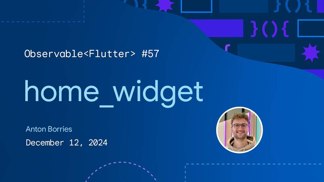 ABausG's tweet card. home_widget | Observable Flutter #57