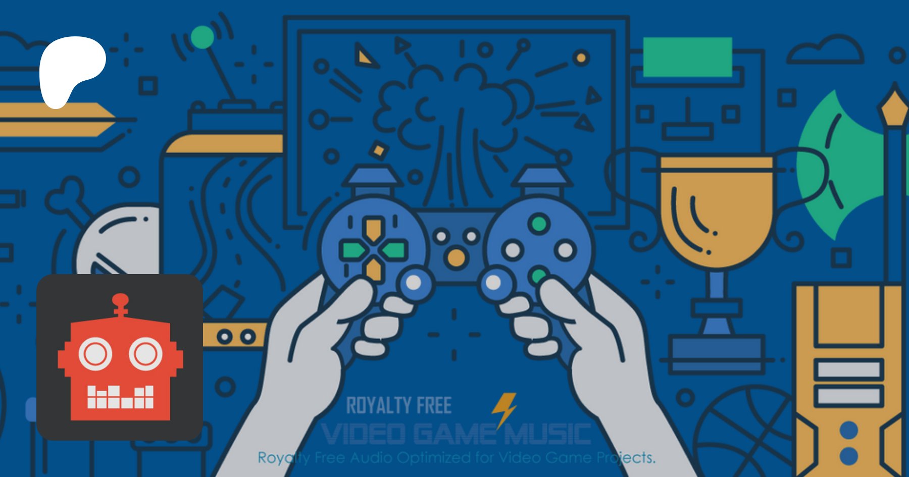 robotgamesound's tweet card. creating Royalty Free Music for Your Video Games.